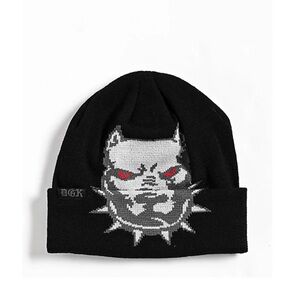 💛 NWT DGK Black Beanie with Bull Dog graphic